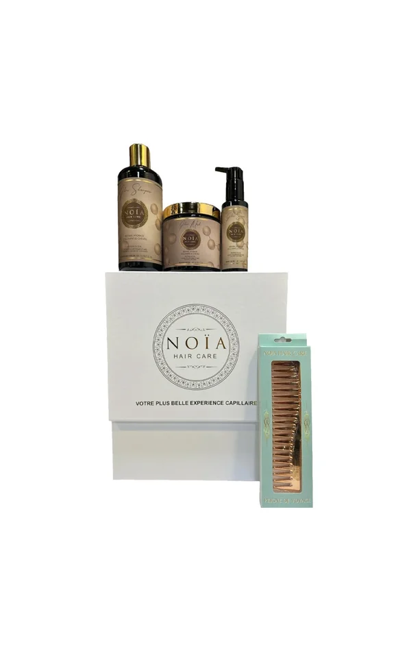Coffret prestige – Routine réparatrice & hydratante – Acide hyaluronique – Cheveux abîmés – 4 produits