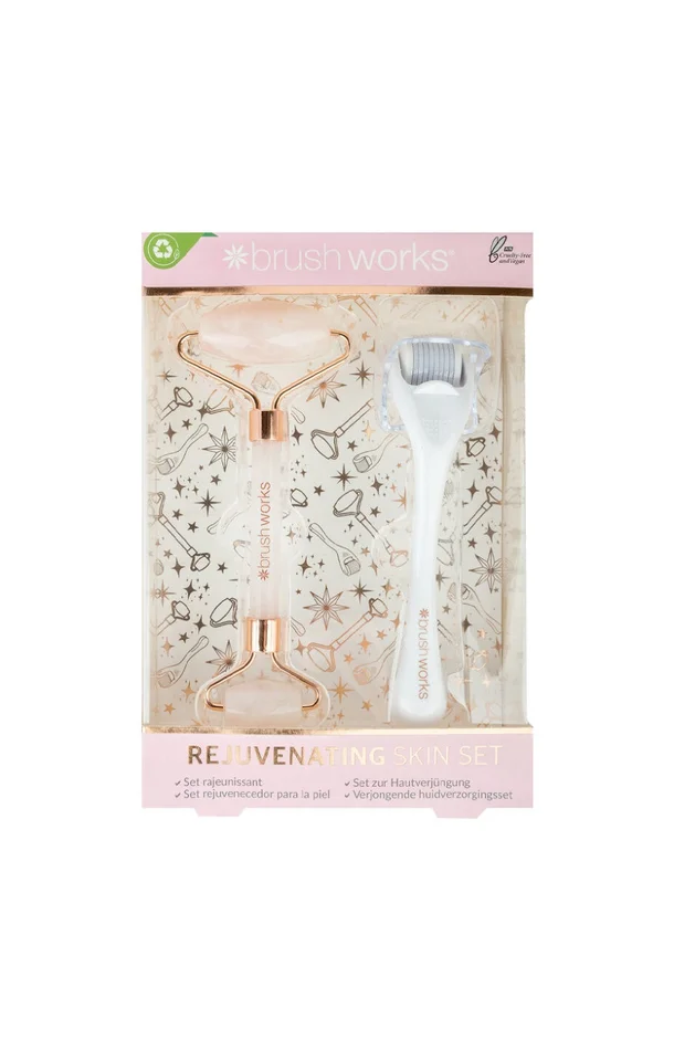 Coffret rajeunissant – Rouleau quartz rose & rouleau aiguilles de dermabrasion