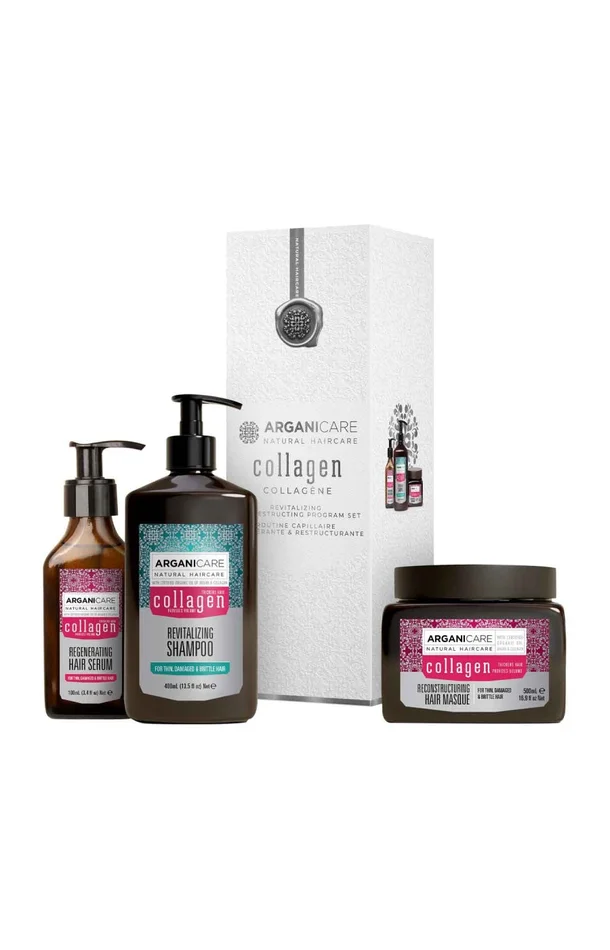 Coffret revitalisant – Collagène – Cheveux fins, dévitalisés & sans volume – 3 produits