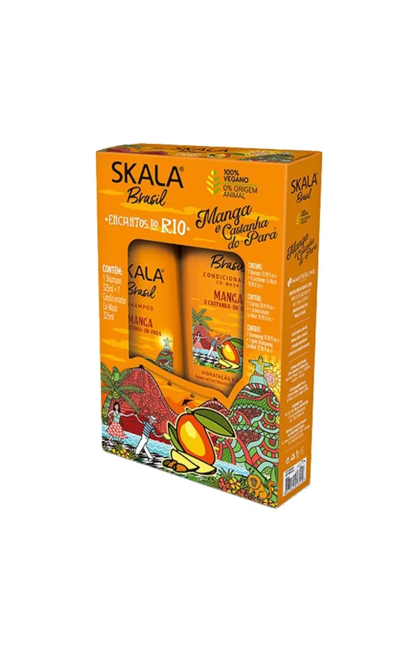 Coffret shampoing & après-shampoing – Noix du brésil & mangue – Cheveux secs ou crépus – 2 x 325 ml