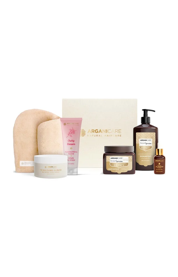 Coffret soin hydratant – Corps & cheveux – Miel – 6 produits