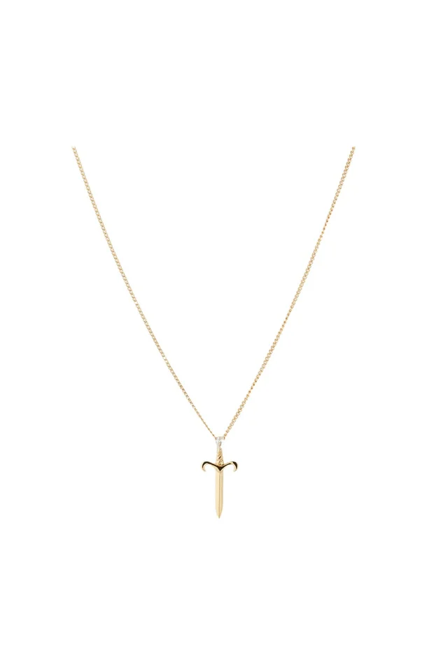 Collier – Dagger – Laiton doré or 1 micron