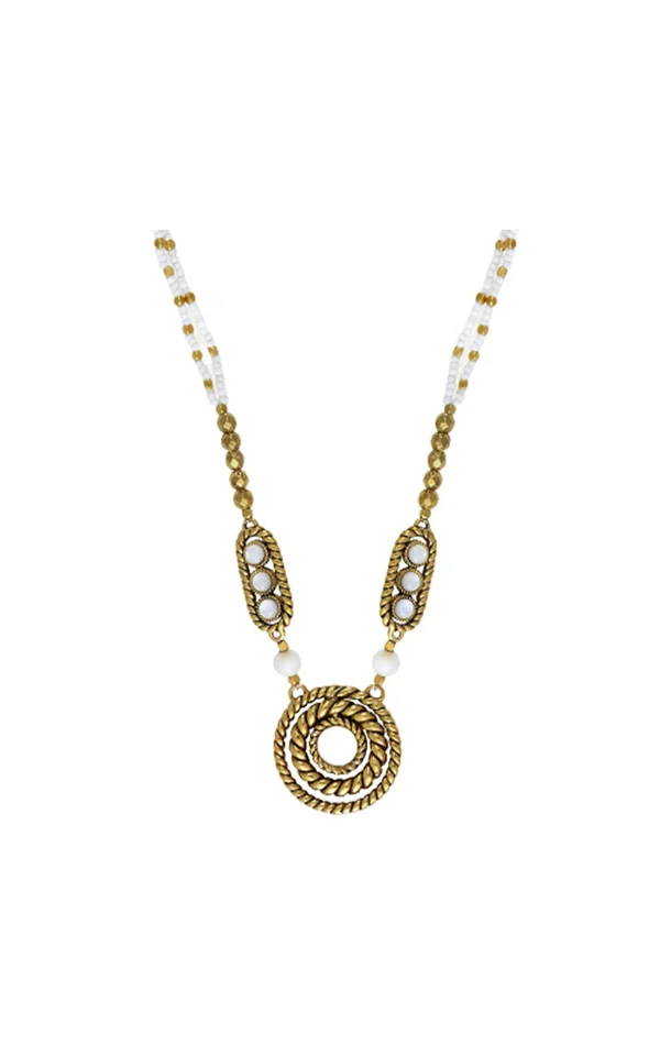 Collier Arizona – Coquillage, nacre & perles de rocaille