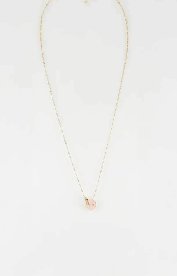 Collier pendentif – Acier inoxydable – Doré & rose