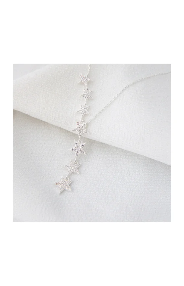 Collier pendentif étoile – Argent 925 plaqué or & zircon