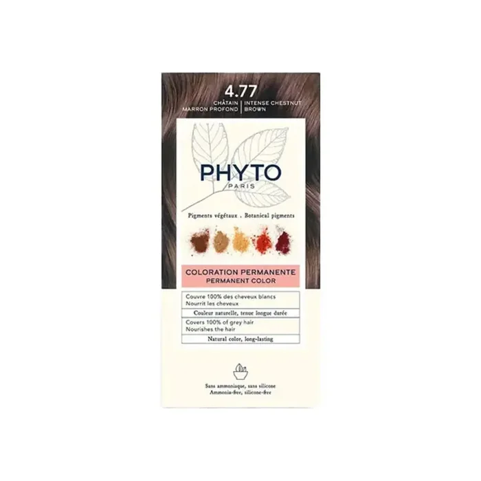 COLORATION PERMANENTE CHATAIN MARRON PROFOND 4.77 PHYTO