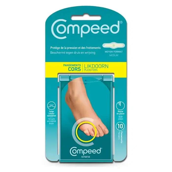 Compeed Pansements Cors Moyen Format Cor sur les orteils x 10