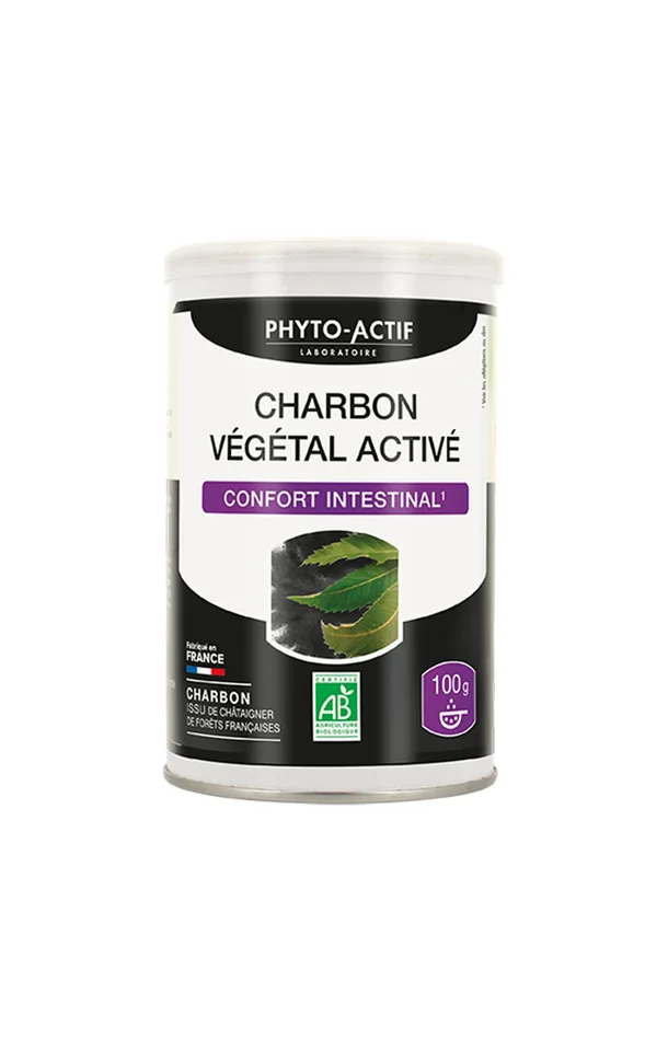 Compléments alimentaires bio en poudre – Charbon végétal – 100 g