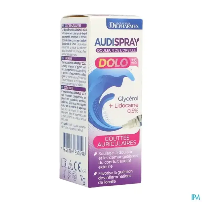 Cooper audispray dolo +6mois douleur oreille goutte 7g