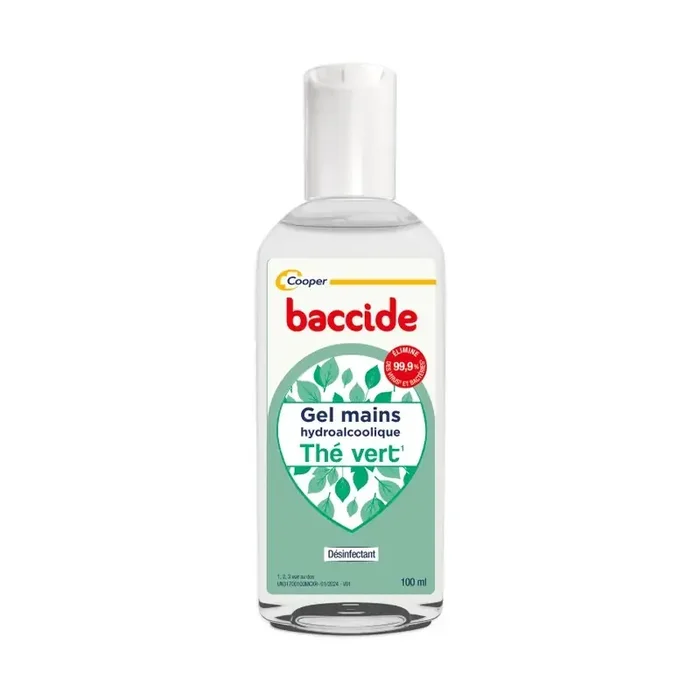 Cooper baccide gel sans rincage mains the vert 100ml