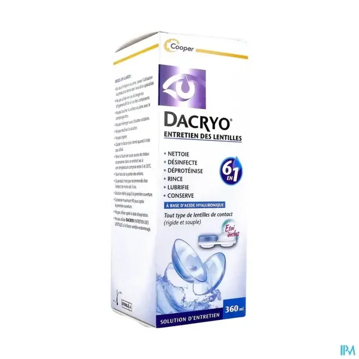 Cooper dacryolens entretien lentilles 360ml