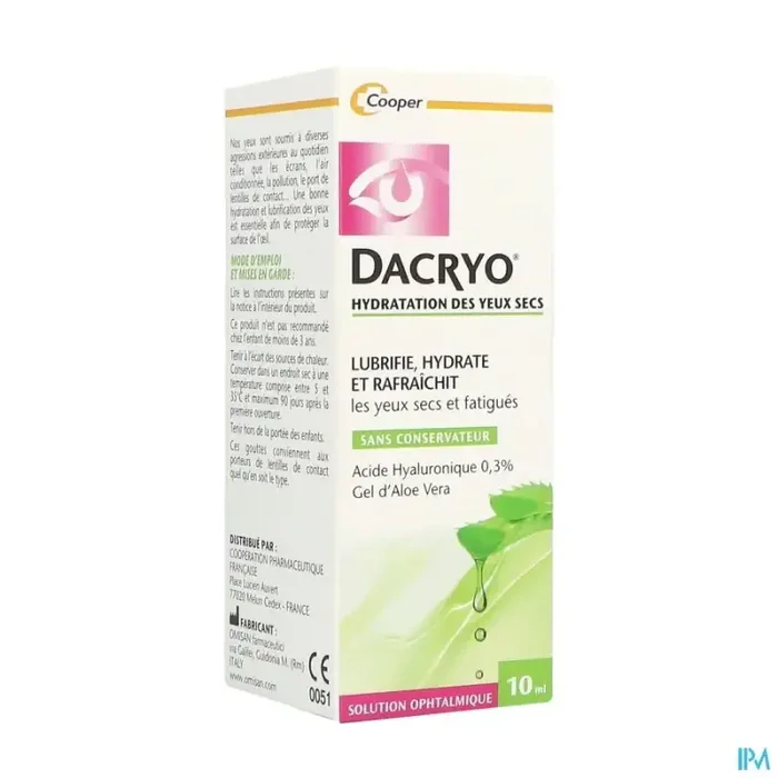 Cooper dacryolens hydratation yeux solution ophtalmique 10ml