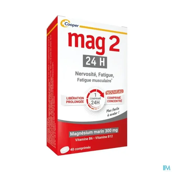 Cooper mag 2 24h comprime à liberation prolongee 40