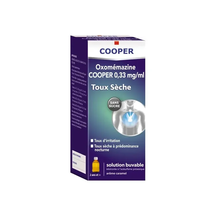 Cooper Oxomemazine clarix 0,33mg/ml toux seche 150ml