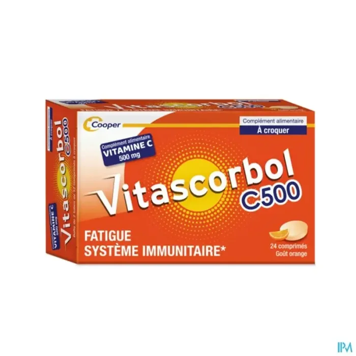 Cooper vitascorbol vitamine c500 comprime à croquer 24
