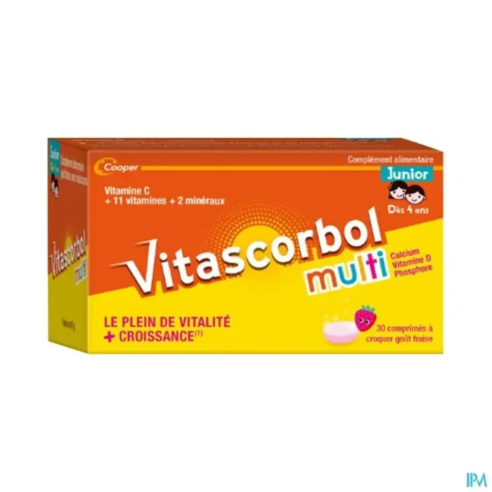 Cooper vitascorbolmulti junior comprime à croquer 30