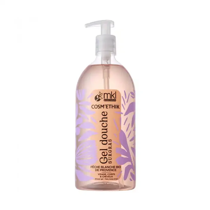 COSM‘ÉTHIK GEL DOUCHE SURGRAS PÊCHE BLANCHE BIO DE PROVENCE 1L MKL