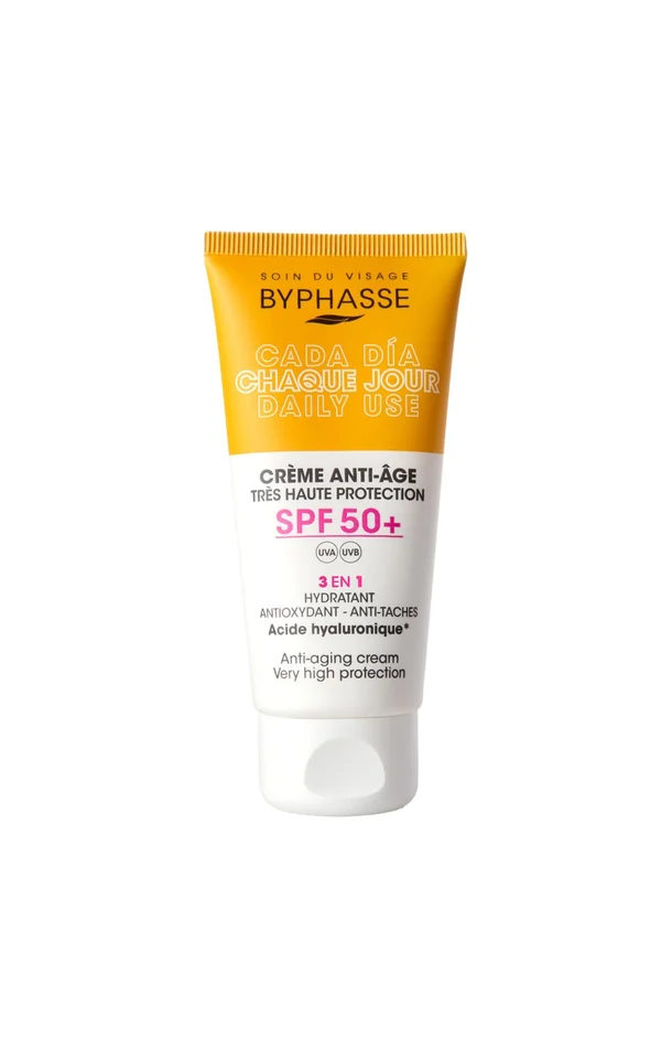 Crème anti-âge SPF 50+ – Acide Hyaluronique – Visage