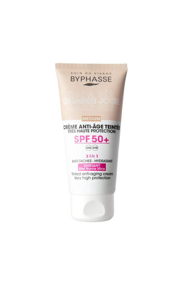 Crème anti-âge teintée SPF 50+ – Medium – Visage