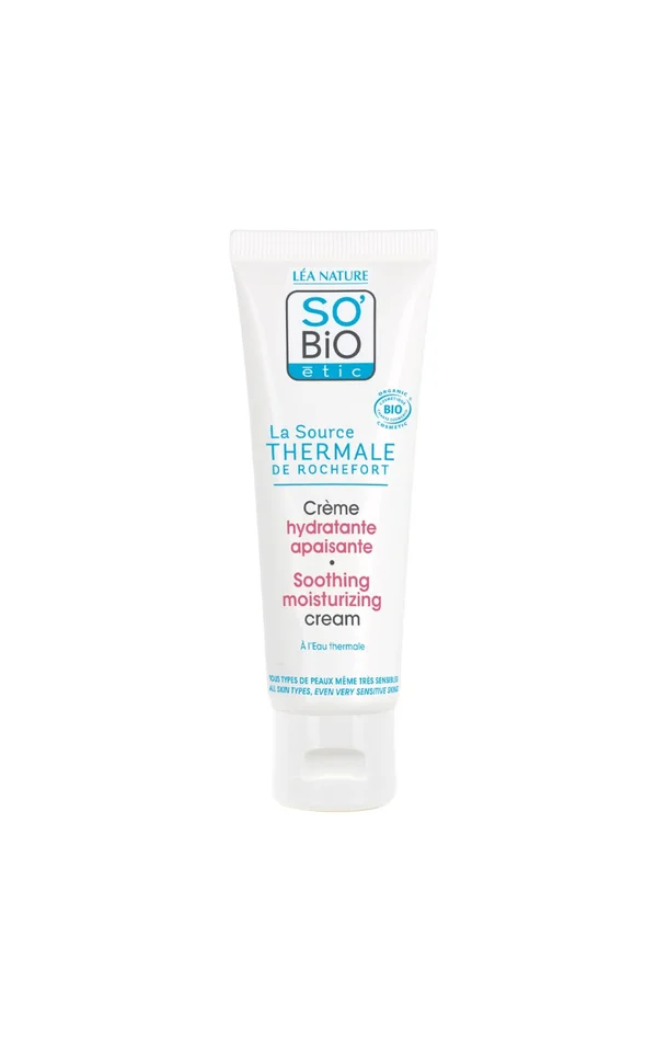 Crème apaisante bio – Eau thermale – Peaux sensibles