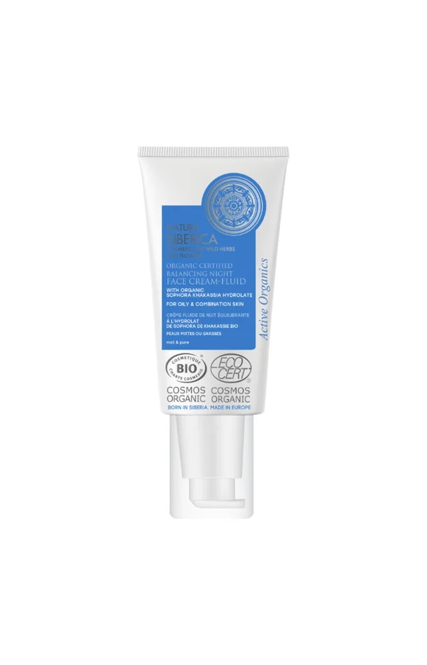 Crème de nuit équilibrante bio – Sophora de Khakassie – Peaux mixtes ou grasses