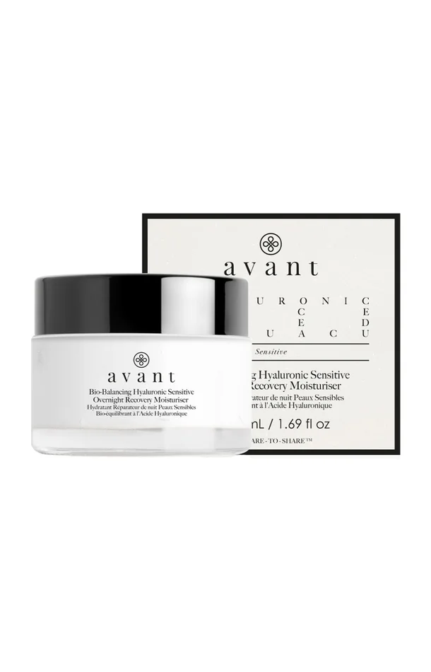 Crème de nuit hydratante & réparatrice – Acide hyaluronique – Sensitive – Peaux sensibles – 50 ml