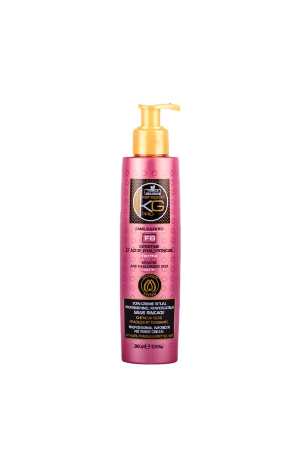 Crème de soin réparatrice – Kératine & acide hyaluronique – Cheveux abîmés – 200 ml