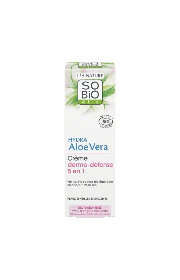 Crème dermo-défense 5-en-1 bio – Aloe vera – Peaux sensibles & réactives