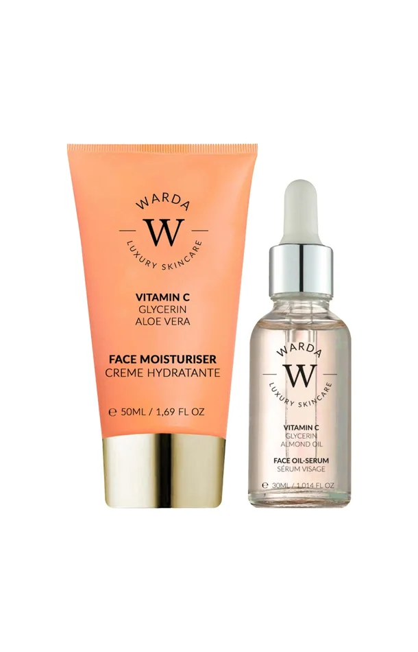 Crème hydratante & sérum anti-âge – Vitamine C – Visage – 2 produits