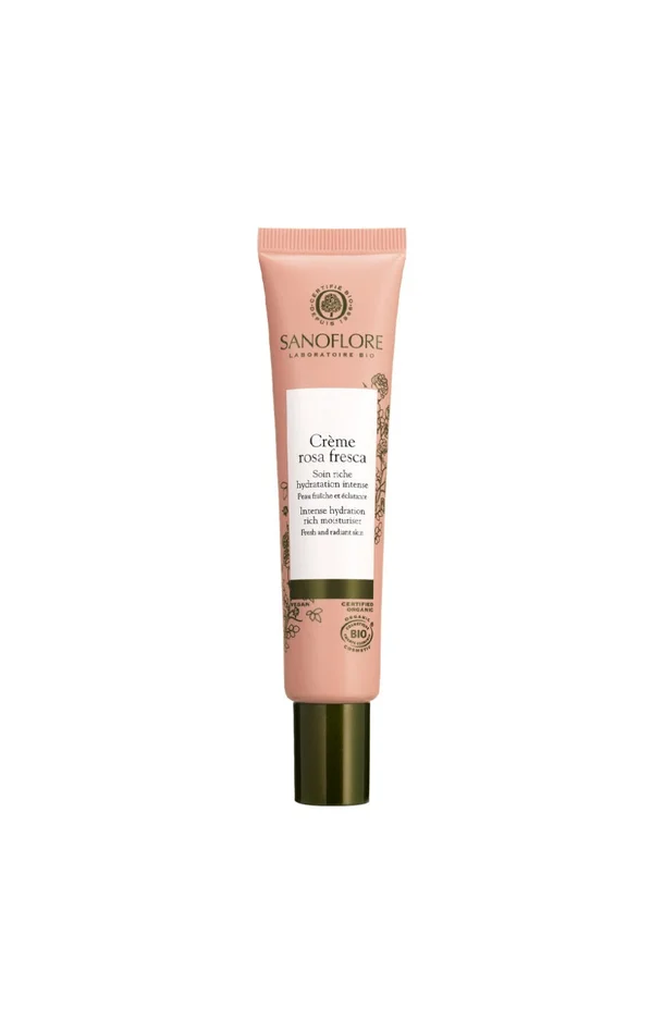 Crème hydratante riche bio – Rosa fresca – Peaux normales à sèches – 40 ml