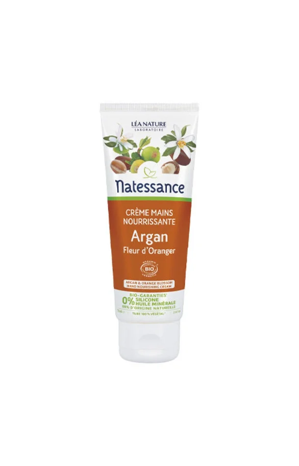 Crème mains nourrissante bio – Argan & fleur d’oranger – 75 ml