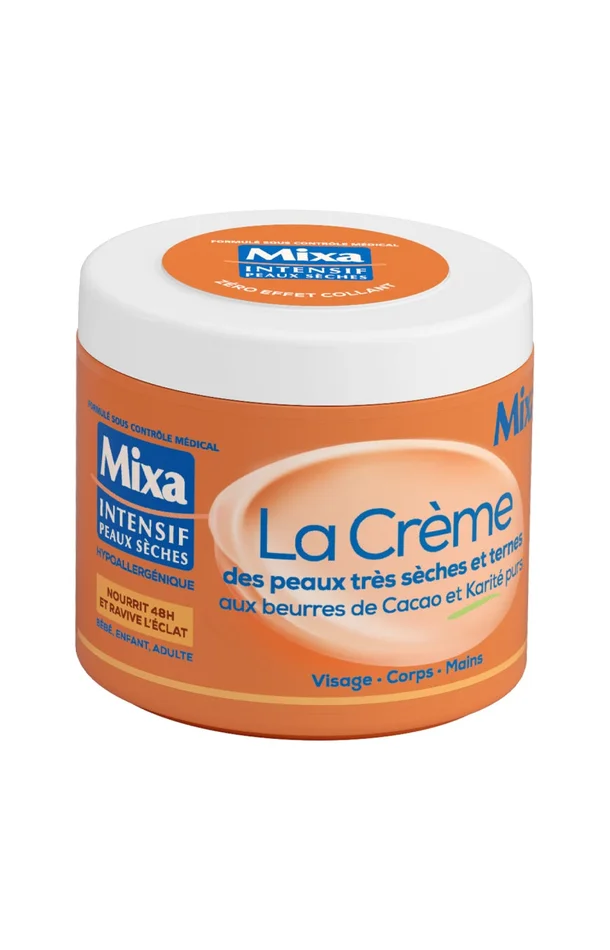 Crème nourrissante – Beurre de cacao & karité – Peaux très sèches & ternes – 400 ml