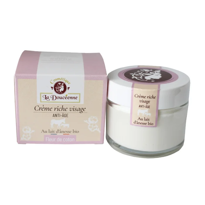 Crème riche visage – anti-âge – Lait d'ânesse bio