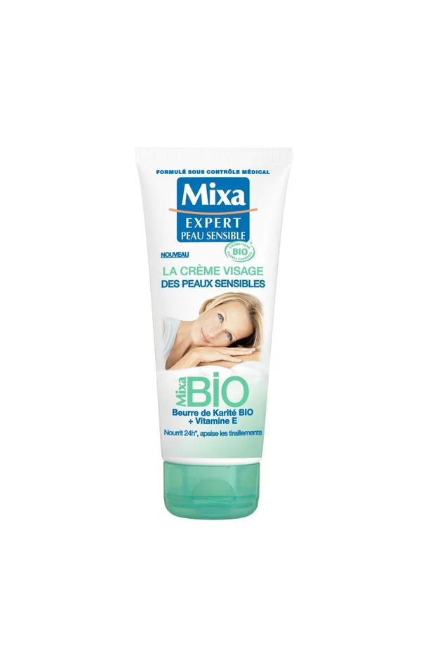 Crème visage bio – Beurre de karité & vitamine E – Peaux sensibles