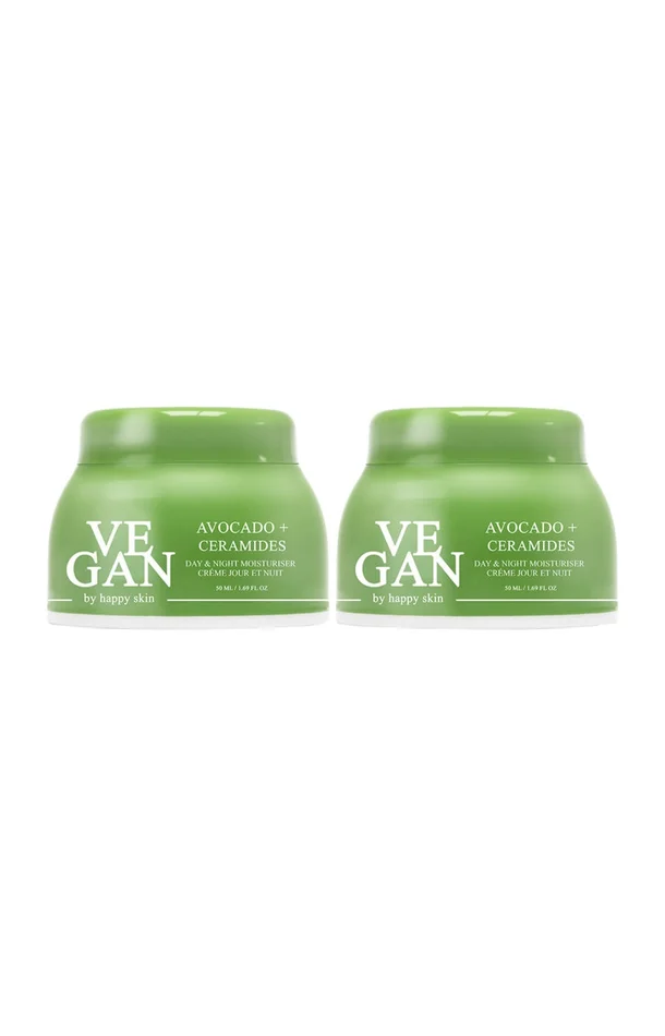 Crèmes anti-âge – Avocat & céramides – Jour & nuit – Peaux sèches – 2 x 50 ml