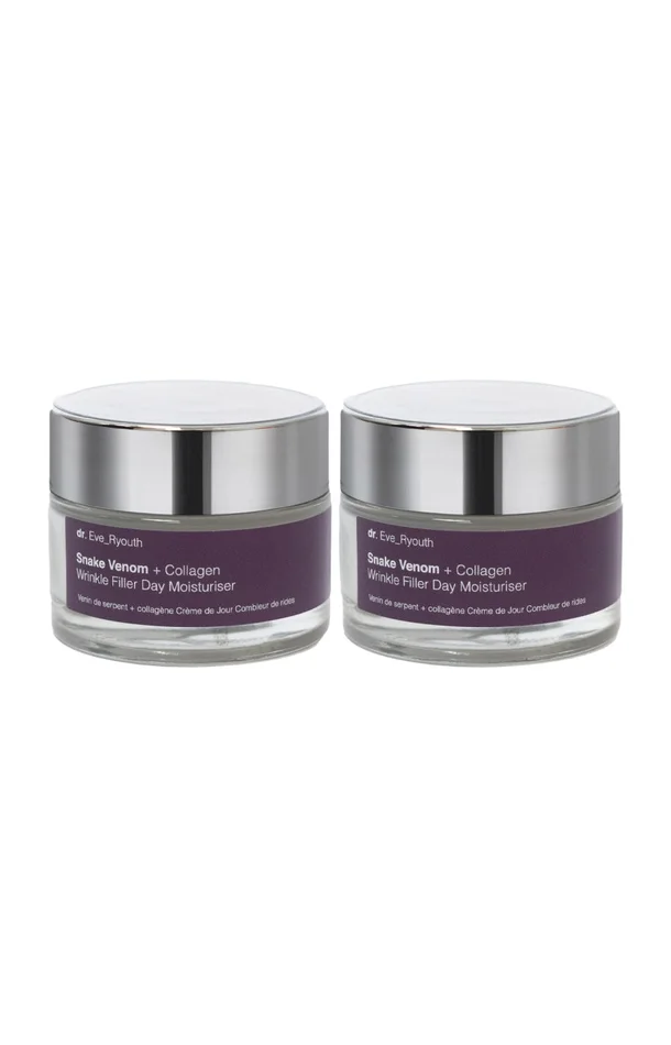 Crèmes de jour anti-rides – Venin de serpent & collagène – Visage – 2 x 50 ml
