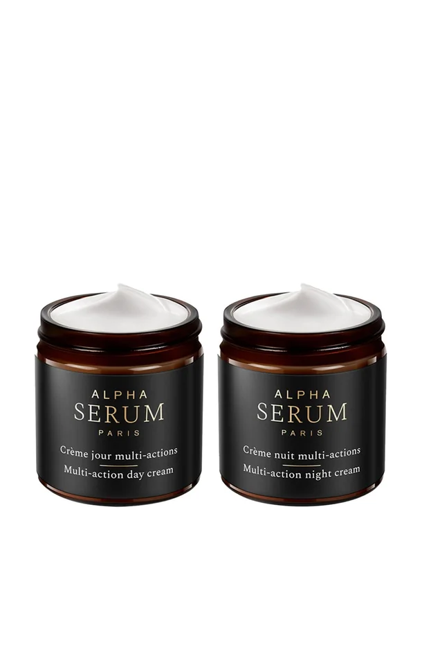 Crèmes jour & nuit multi-actions – Acide hyaluronique & collagène – Visage – 2 x 60 ml