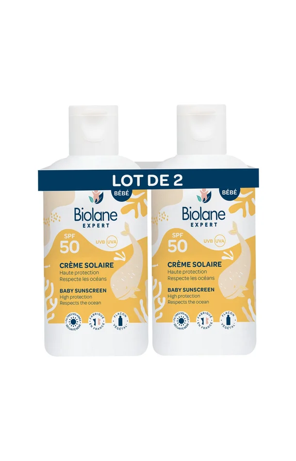 Crèmes solaires SPF 50+ – Corps – Bébé – 2 x 125 ml