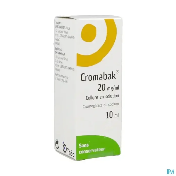 Cromabak 20mg/ml collyre 10ml