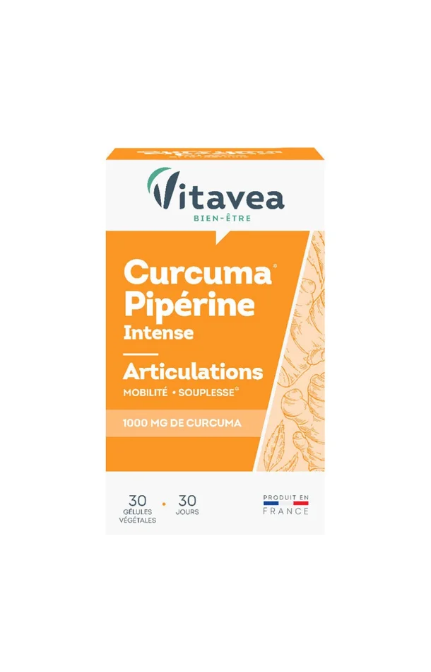 Cure articulations & mobilité – Curcuma pipérine intense – 1 mois