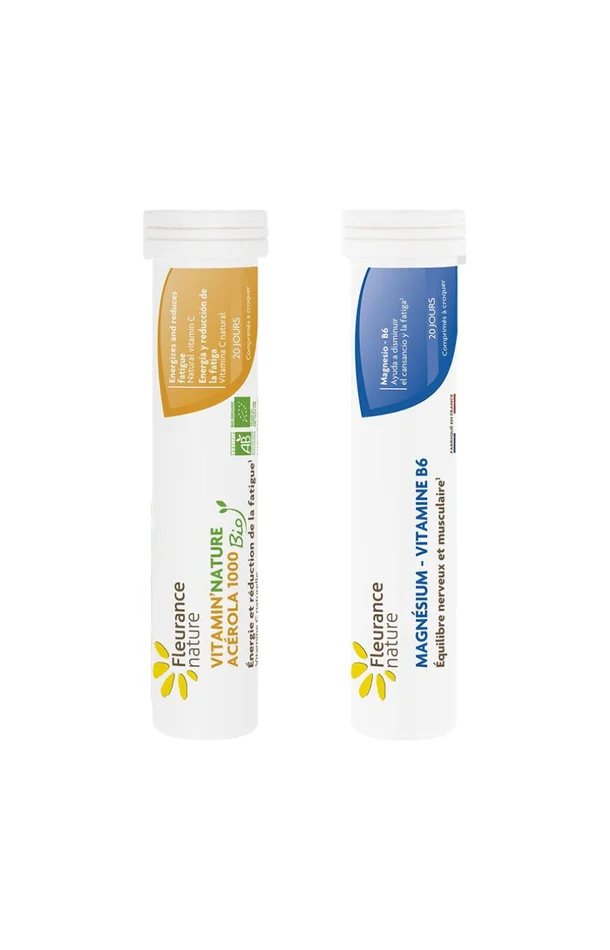 Cure énergie & équilibre nerveux – Acérola 1000 & magnésium – 2 x 20 jours