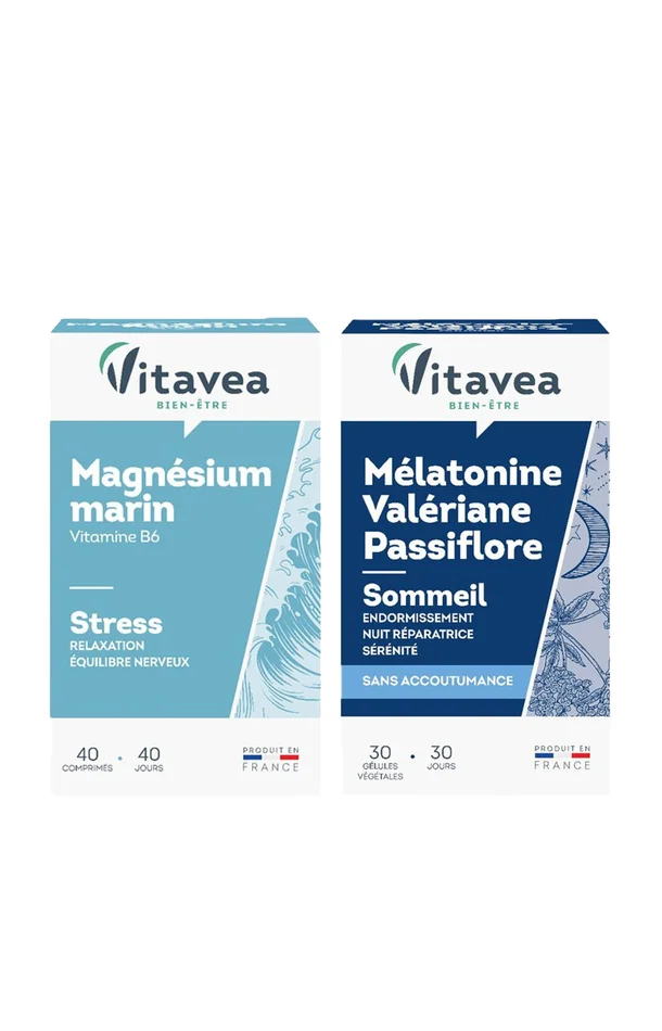 Cures relaxation & sommeil – Magnésium & mélatonine – 2 produits