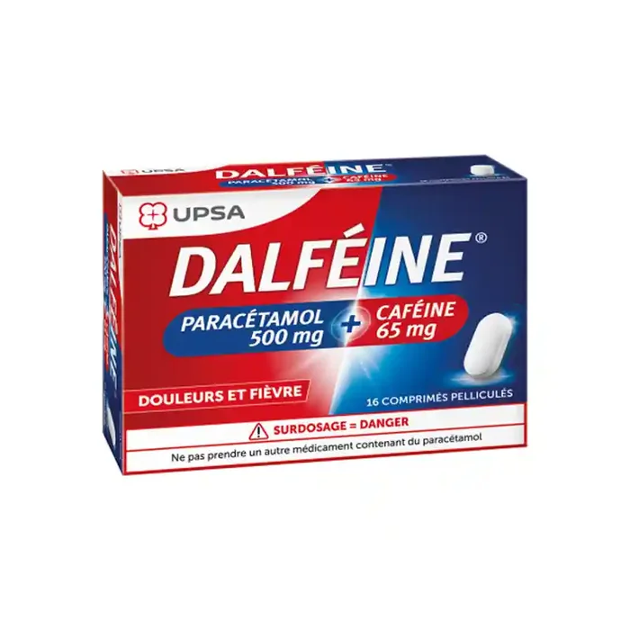 Dalfeine Paracetamol 500mg + Cafeine 65mg 16 comprimes