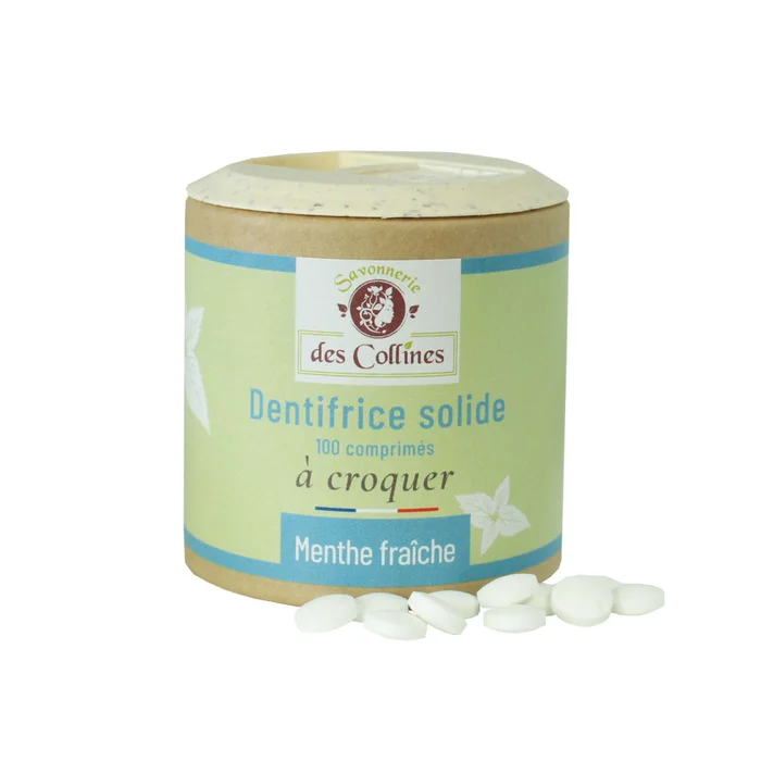 Dentifrice solide à croquer – 100 pastilles