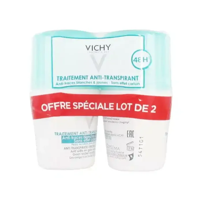 DEODORANT ANTI TRANSPIRANT 48H LOT DE 2 ROLL ON VICHY