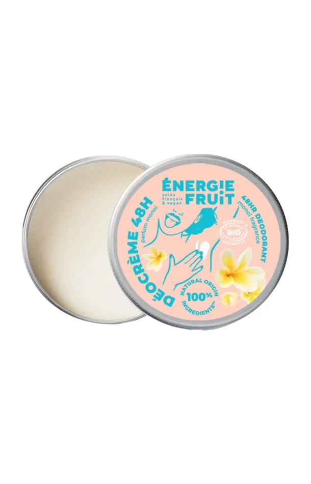 Déodorants crème bio 48h – Monoï – 2 x 45 g