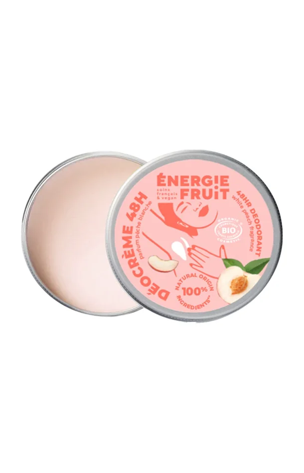 Déodorants crème bio 48h – Pêche blanche – 2 x 45 g
