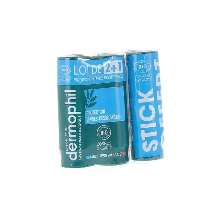 DERMOPHIL BIO PROTECTION LEVRES DESSÉCHÉES LOT DE 3X4G