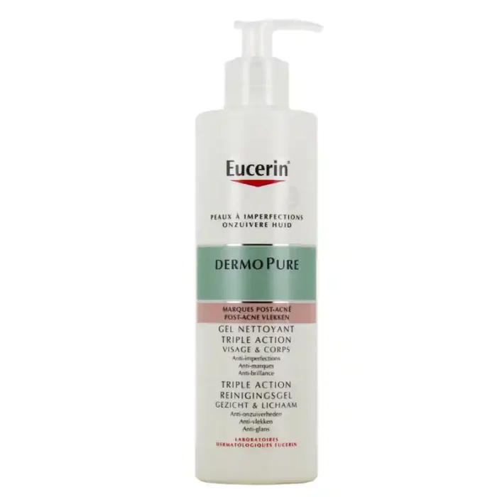 DERMOPURE GEL NETTOYANT TRIPLE ACTION VISAGE CORPS 400ML EUCERIN