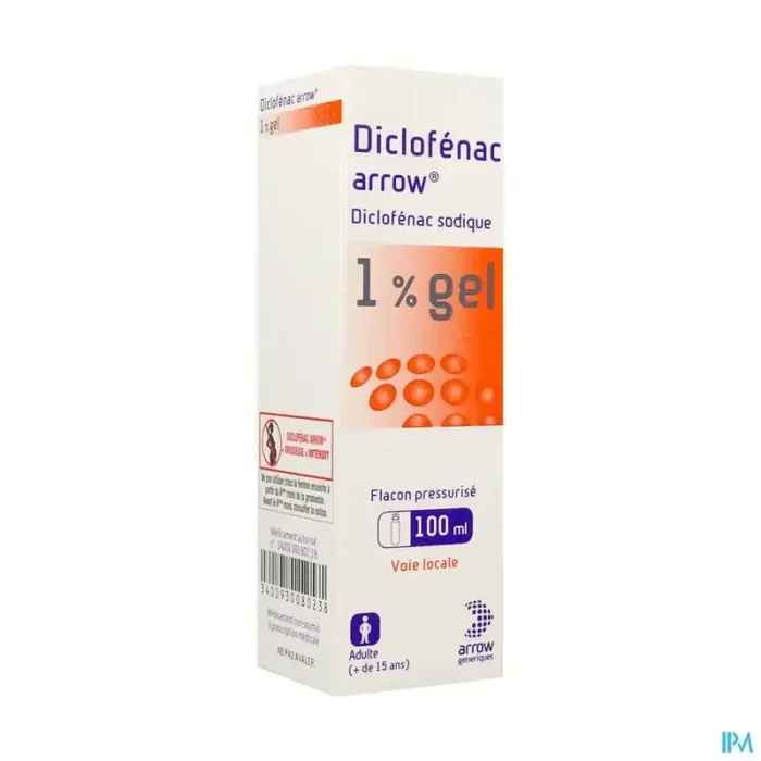 Diclofenac arrow 1% gel flacon pressurise 100ml